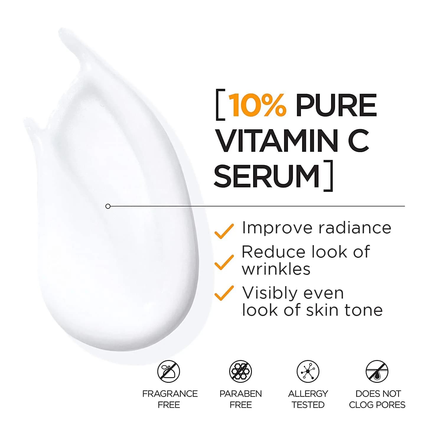 L'Oreal Paris Revitalift 10% Pure Vitamin C Face Serum 30ml (1 Fl Oz) | Dermatologist Validated for Brighter Skin - view 2