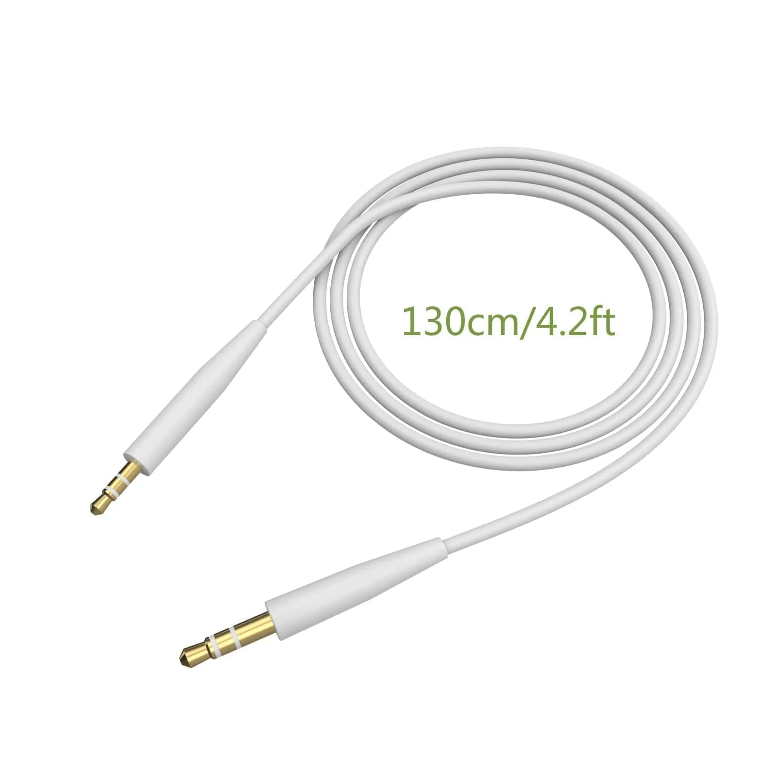 Saipomor White TPE Audio Cable 1.4m (4.6ft) | 3.5mm to 2.5mm Stereo Jack for Bose Headphones - view 5