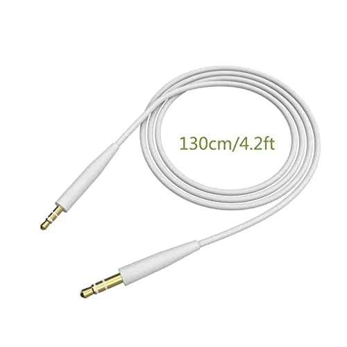 Saipomor White TPE Audio Cable 1.4m (4.6ft) | 3.5mm to 2.5mm Stereo Jack for Bose Headphones thumbnail 5