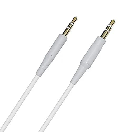 Saipomor White TPE Audio Cable 1.4m (4.6ft) | 3.5mm to 2.5mm Stereo Jack for Bose Headphones thumbnail 1