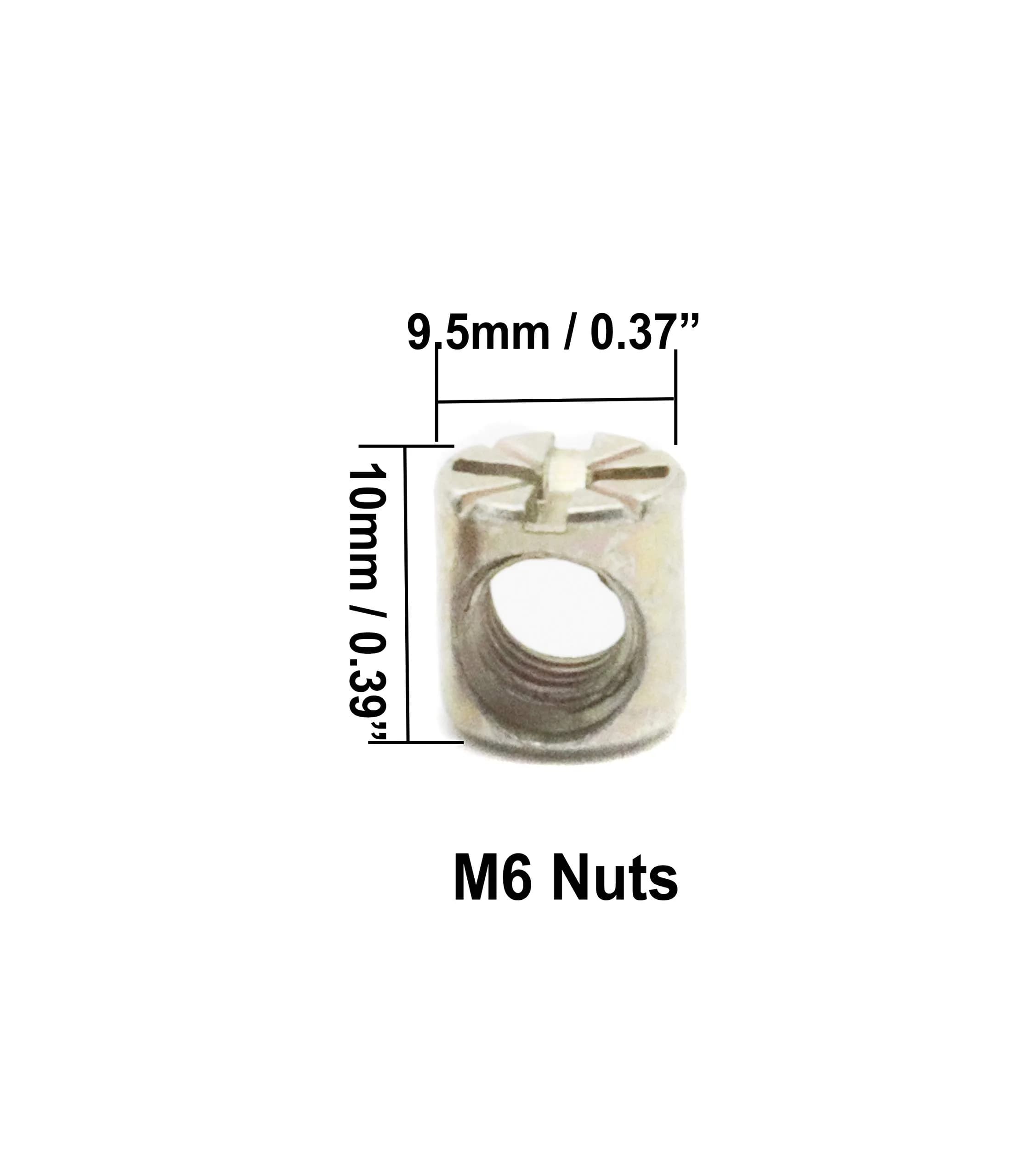 cSeao M6 x 40-80mm Furniture Bolts & Barrel Nuts Kit (51-Piece) | For Cribs, Beds, Chairs - view 3