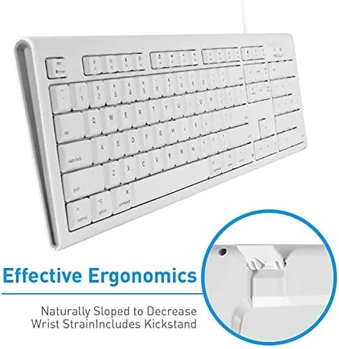 Macally QKEY Full-Size USB Wired Keyboard for Mac | 104-Key Layout, Numeric Keypad, Spill-Proof thumbnail 8