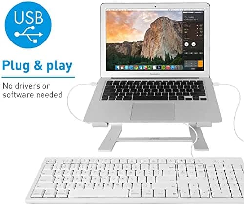 Macally QKEY Full-Size USB Wired Keyboard for Mac | 104-Key Layout, Numeric Keypad, Spill-Proof thumbnail 9