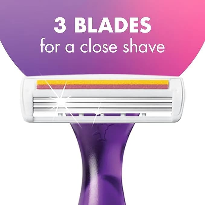 BIC Soleil 3 Disposable Razor for Women, 10 Count | 3-Blade Close Shave, Lavender Scented, Vitamin E Strip thumbnail 6