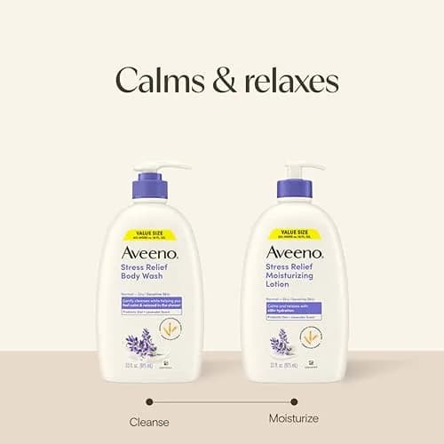 Aveeno Stress Relief Body Lotion Lavender Scent 976ml (33 Fl Oz) | Dermatologist Recommended for Sensitive Skin thumbnail 8