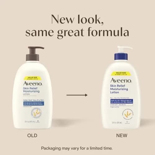 Aveeno Skin Relief Moisturizing Body Lotion 33 Fl Oz (975 ml) | Heals Very Dry, Sensitive Skin thumbnail 2