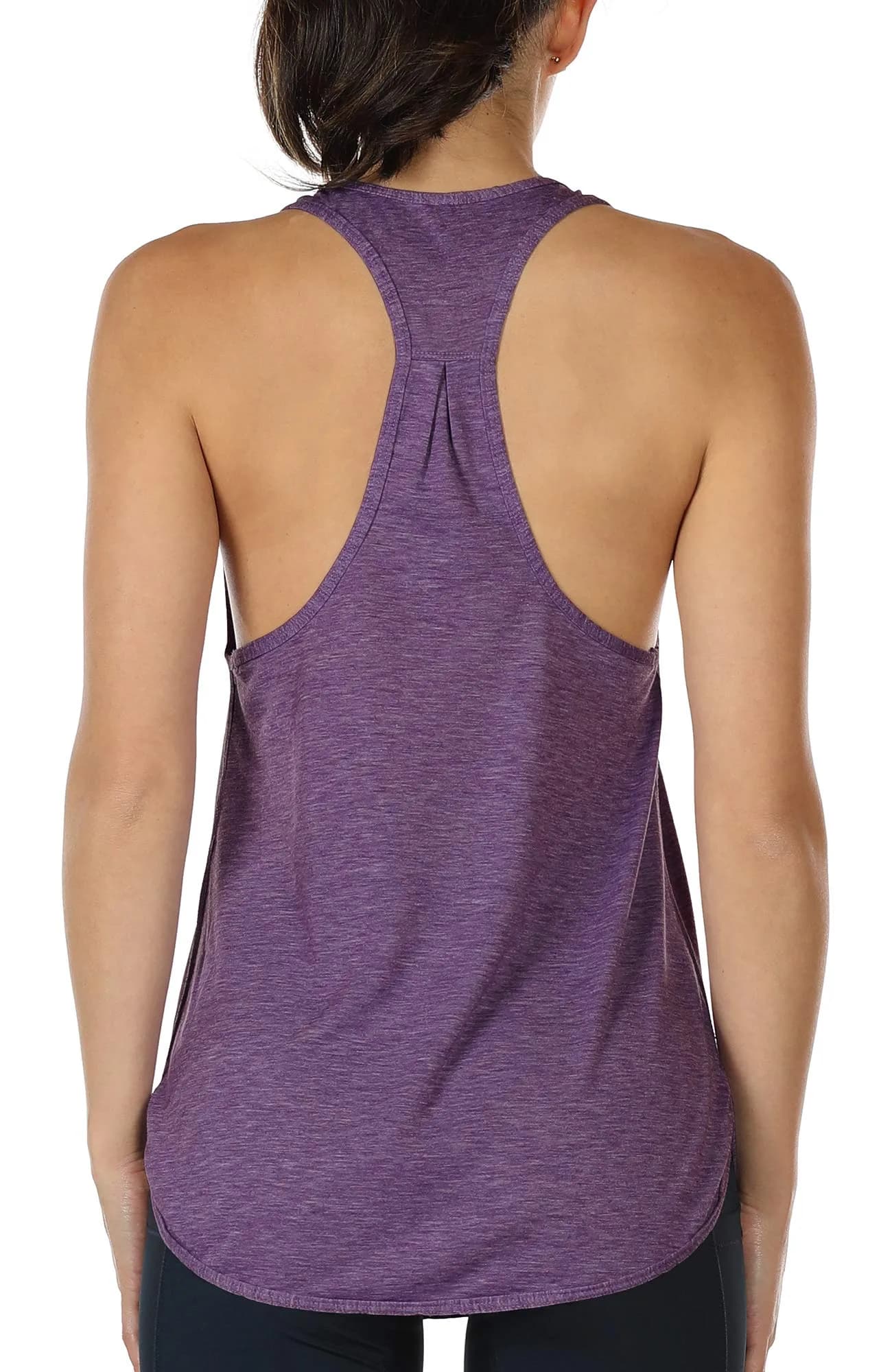 icyzone Women's Racerback Workout Tank Top Grape | Lightweight, Sweat-Wicking Active Shirt