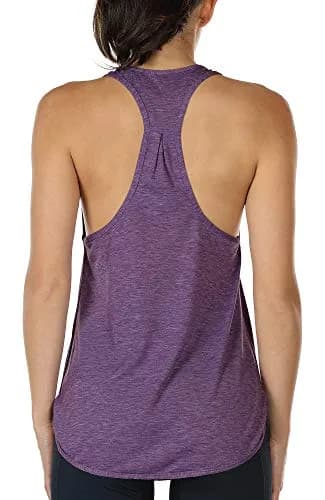 icyzone Women's Racerback Workout Tank Top Grape | Lightweight, Sweat-Wicking Active Shirt thumbnail 1