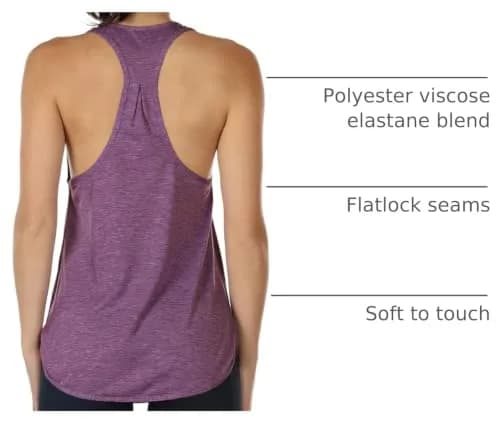 icyzone Women's Racerback Workout Tank Top Grape | Lightweight, Sweat-Wicking Active Shirt thumbnail 4