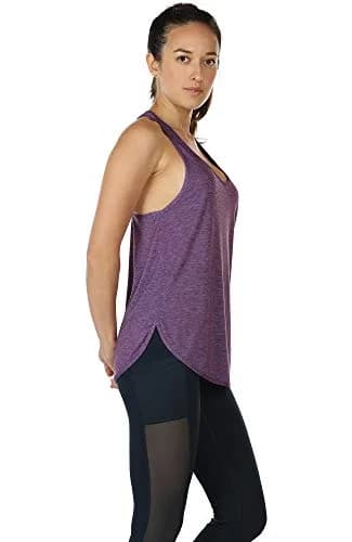 icyzone Women's Racerback Workout Tank Top Grape | Lightweight, Sweat-Wicking Active Shirt thumbnail 5