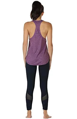 icyzone Women's Racerback Workout Tank Top Grape | Lightweight, Sweat-Wicking Active Shirt thumbnail 6