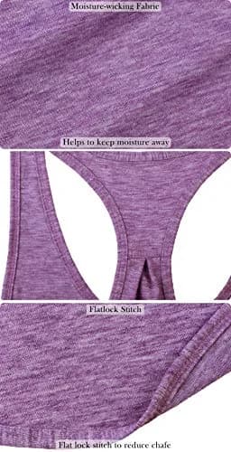 icyzone Women's Racerback Workout Tank Top Grape | Lightweight, Sweat-Wicking Active Shirt thumbnail 7