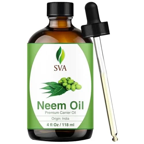 SVA ORGANICS Neem Seed Carrier Oil 118 ml (4 Fl Oz) | Cold Pressed for Hair & Skin thumbnail 1
