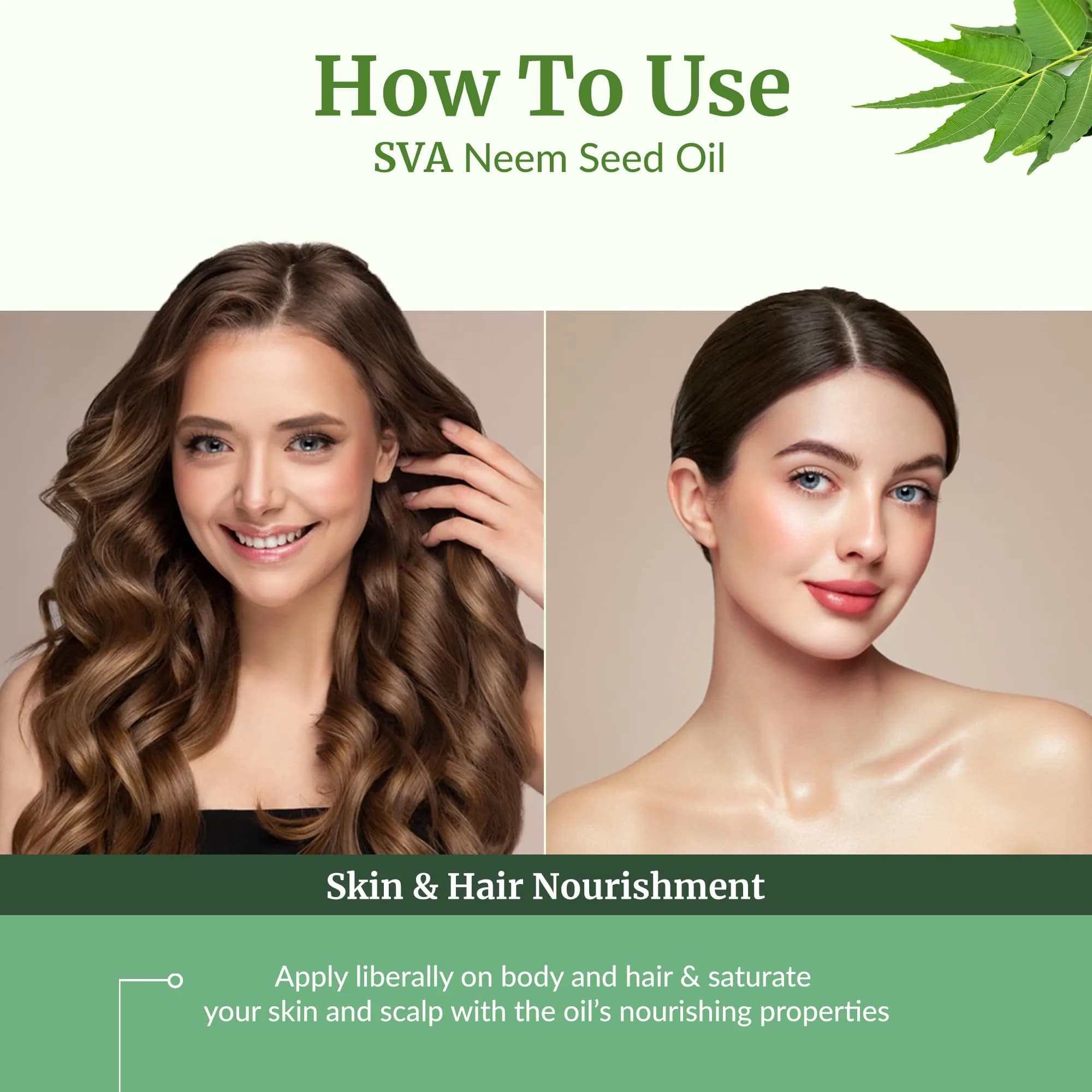 SVA ORGANICS Neem Seed Carrier Oil 118 ml (4 Fl Oz) | Cold Pressed for Hair & Skin - view 5