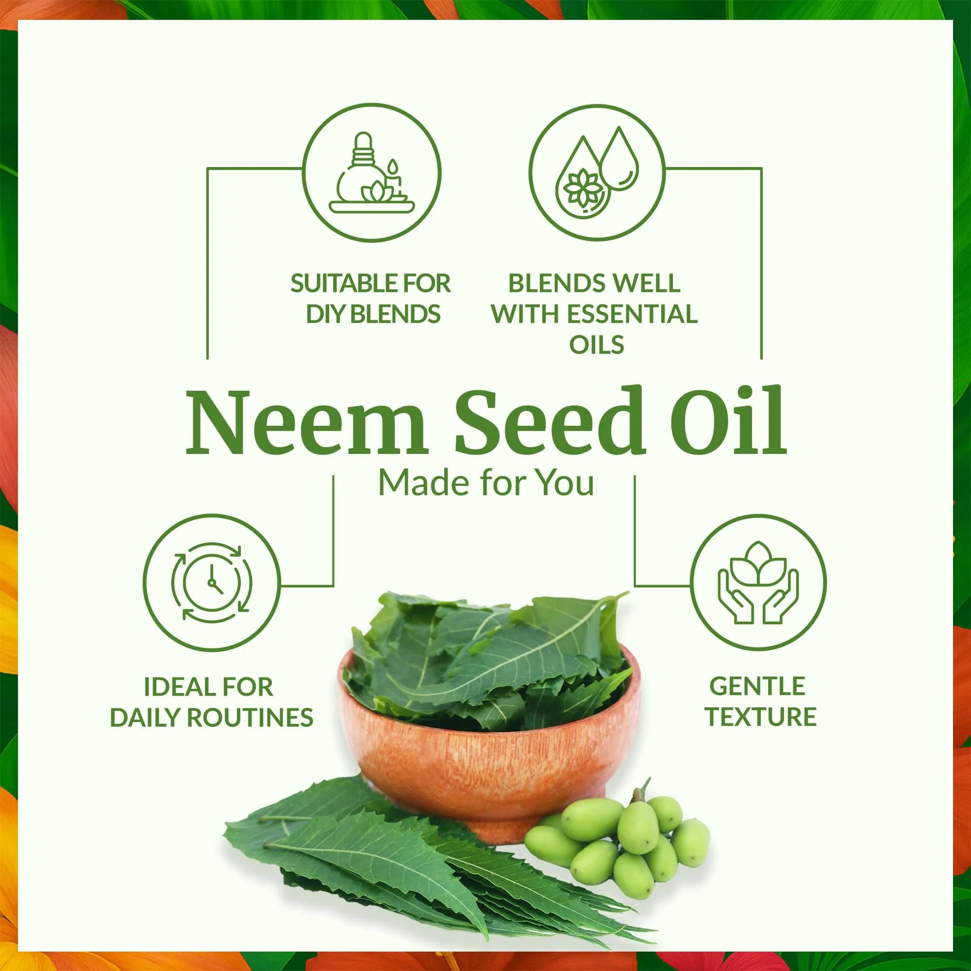 SVA ORGANICS Neem Seed Carrier Oil 118 ml (4 Fl Oz) | Cold Pressed for Hair & Skin - view 3
