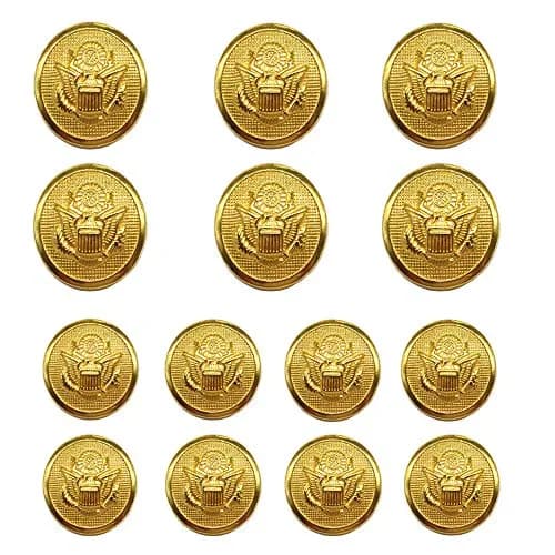 YaHoGa 14pcs Gold Blazer Buttons for Suits Blazers Coats 20mm & 15mm | Elegant Metal Shank Buttons for Sewing & Formal Attire thumbnail 1