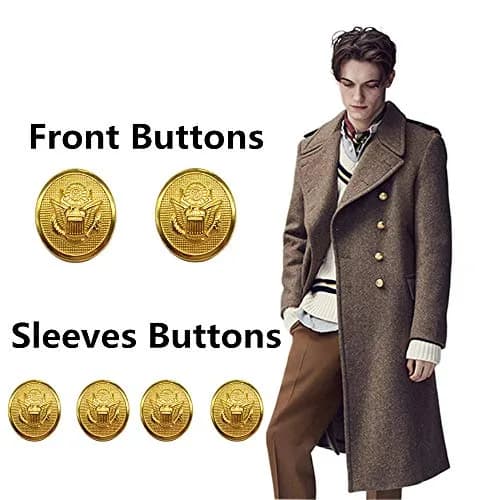 YaHoGa 14pcs Gold Blazer Buttons for Suits Blazers Coats 20mm & 15mm | Elegant Metal Shank Buttons for Sewing & Formal Attire thumbnail 3
