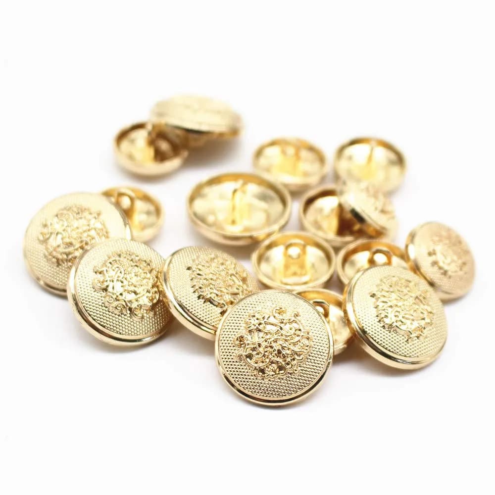 YaHoGa Gold Blazer Buttons for Sewing Men's Suits 20mm & 15mm (14-Piece Set) - view 2