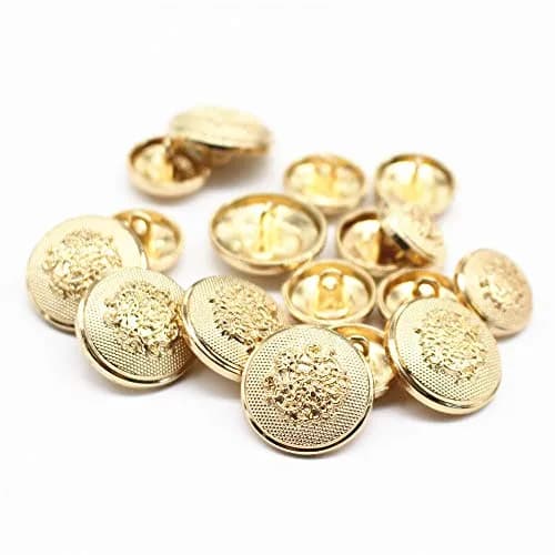YaHoGa Gold Blazer Buttons for Sewing Men's Suits 20mm & 15mm (14-Piece Set) thumbnail 2
