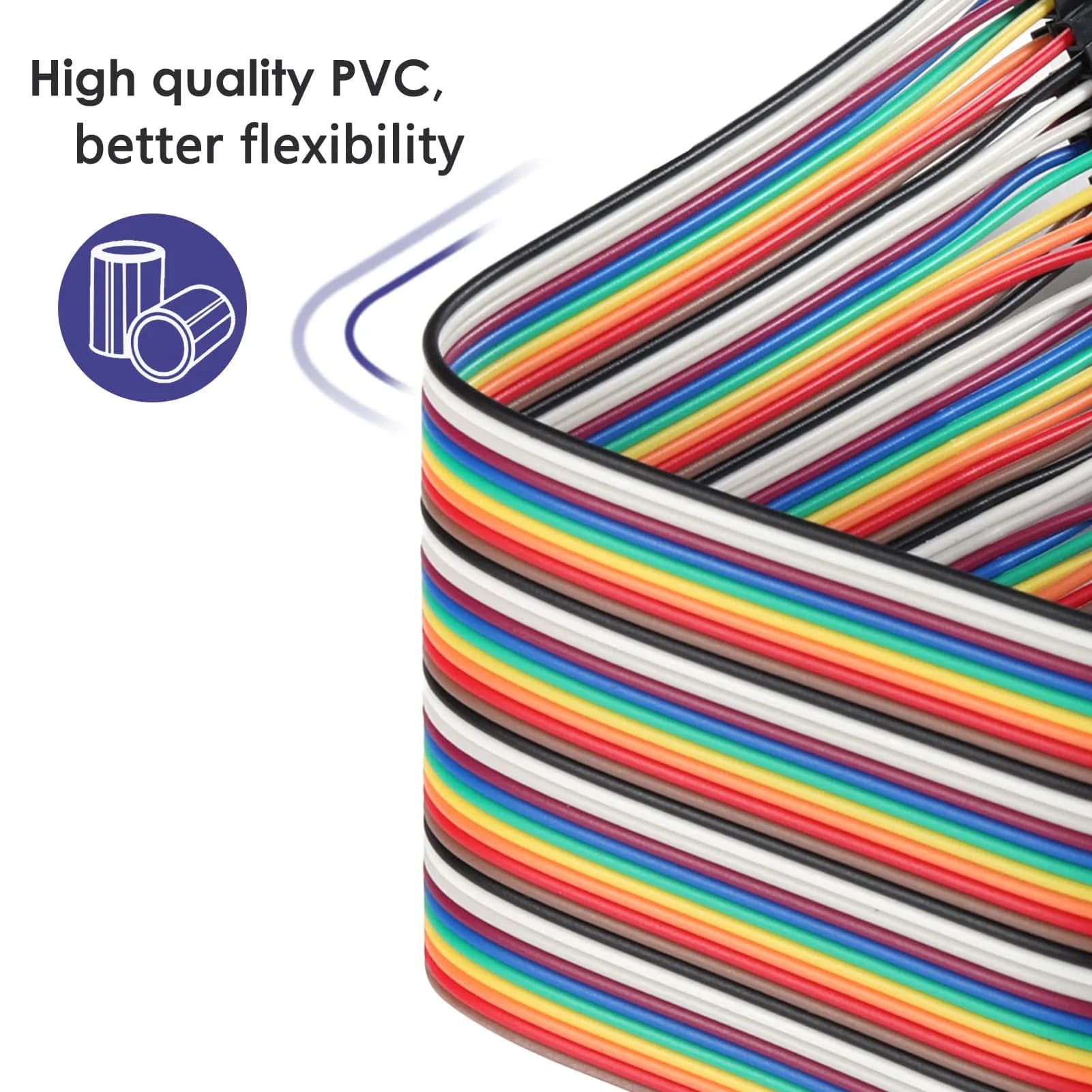 EDGELEC 120pcs Male to Female 20cm Breadboard Jumper Wires | 2.54mm Pitch Dupont Cables - view 4