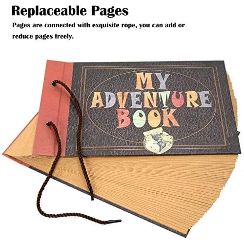 INNOCHEER Adventure Book Scrapbook Album 31.2cm (12.3 Inch) x 21cm (8.3 Inch) | Embossed Cover, 80 Pages, DIY Memory Keeper thumbnail 3