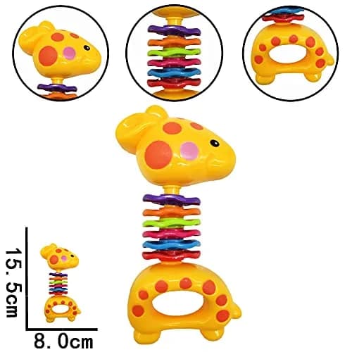 AIVIAI 9pcs Baby First Rattle Teether Toy Gift Set with Storage Box | BPA-Free, Colorful & Safe for Newborns thumbnail 4