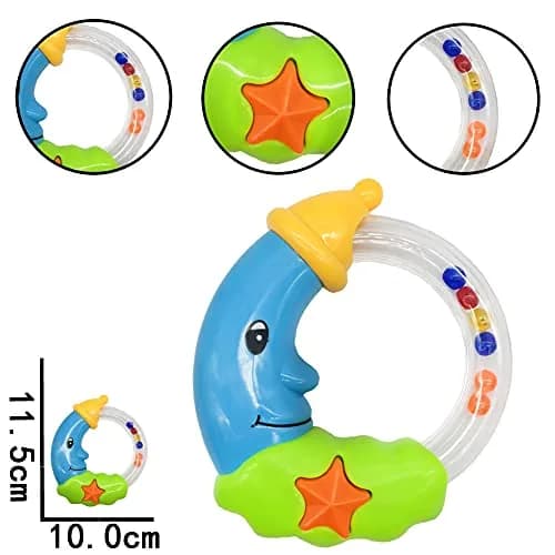 AIVIAI 9pcs Baby First Rattle Teether Toy Gift Set with Storage Box | BPA-Free, Colorful & Safe for Newborns thumbnail 7
