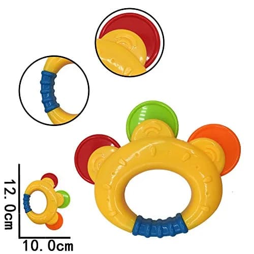 AIVIAI 9pcs Baby First Rattle Teether Toy Gift Set with Storage Box | BPA-Free, Colorful & Safe for Newborns thumbnail 9