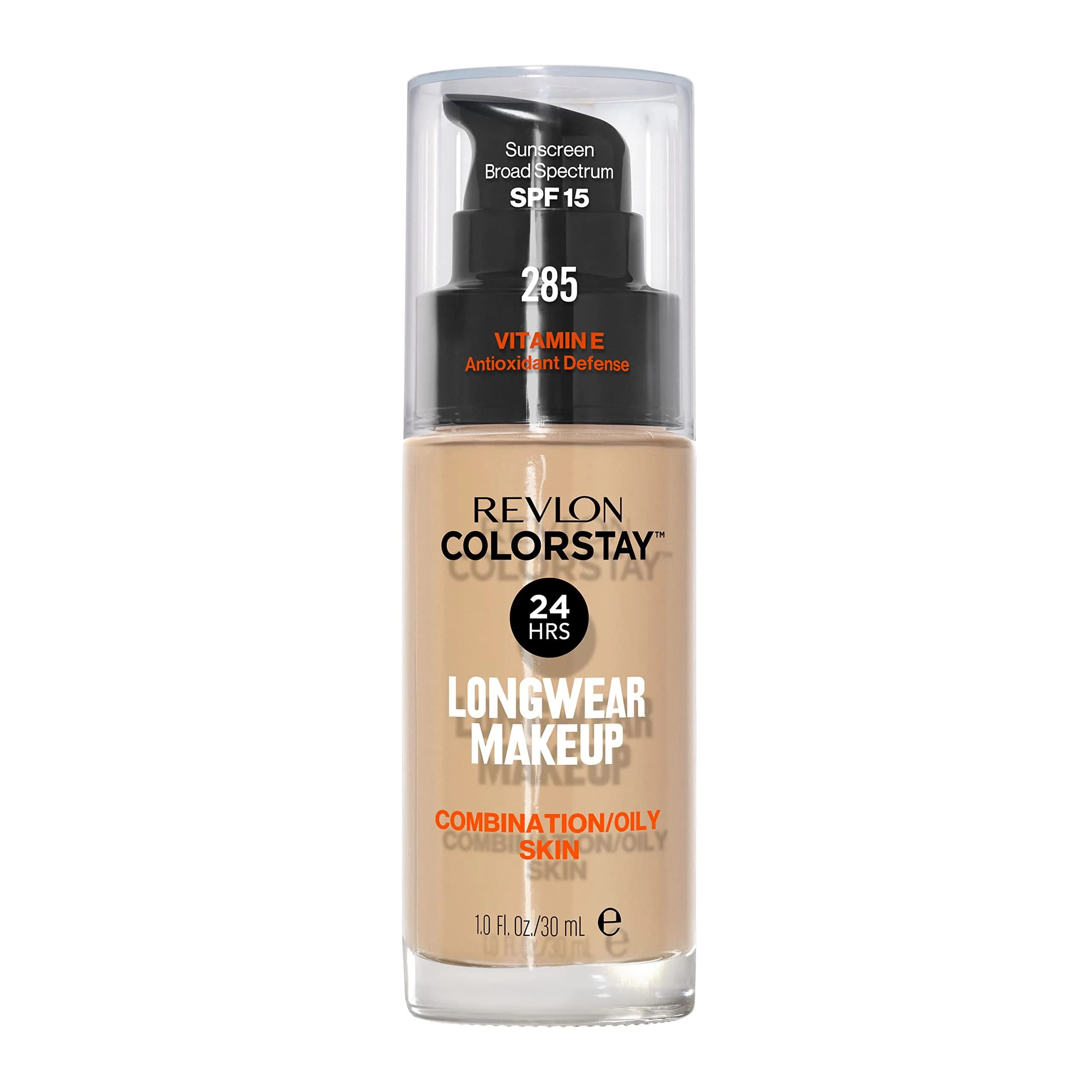 Revlon Colorstay Makeup for Combination/Oily Skin SPF 15, 285 Shell, 30ml | 24-Hour Wear - main product image