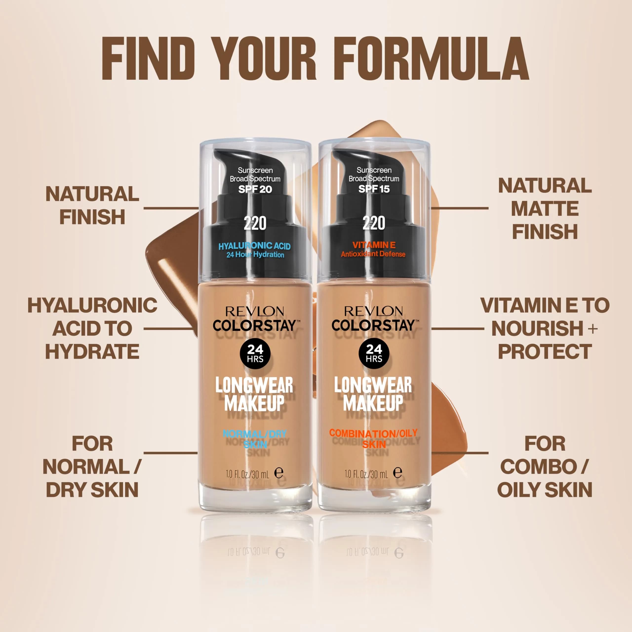 Revlon ColorStay Longwear Foundation Normal/Dry Dune 1 Fl Oz (30ml) | 24-Hour Wear - view 8