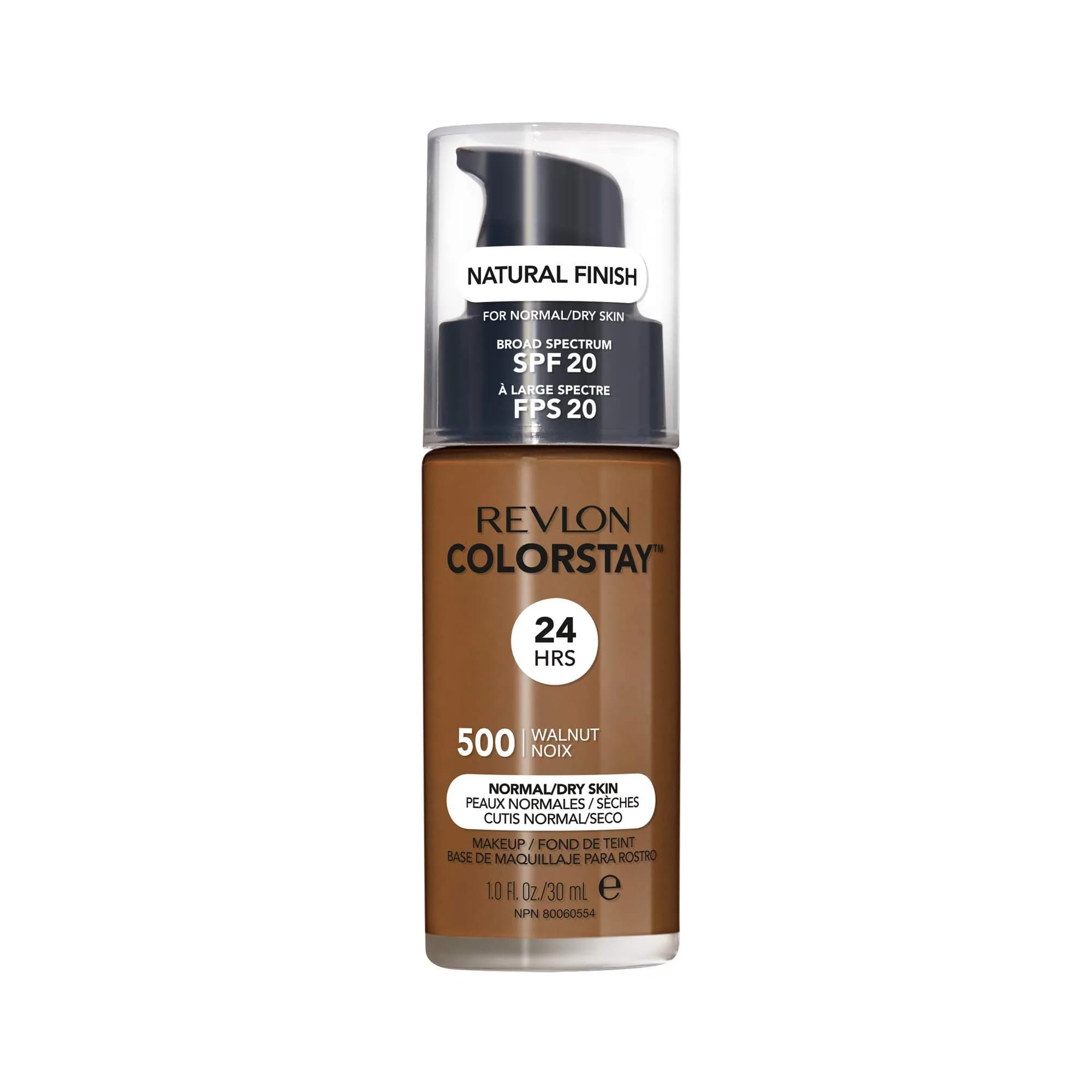 REVLON ColorStay 500 Walnut Foundation for Normal/Dry Skin, 30ml with SPF 20 - main product image