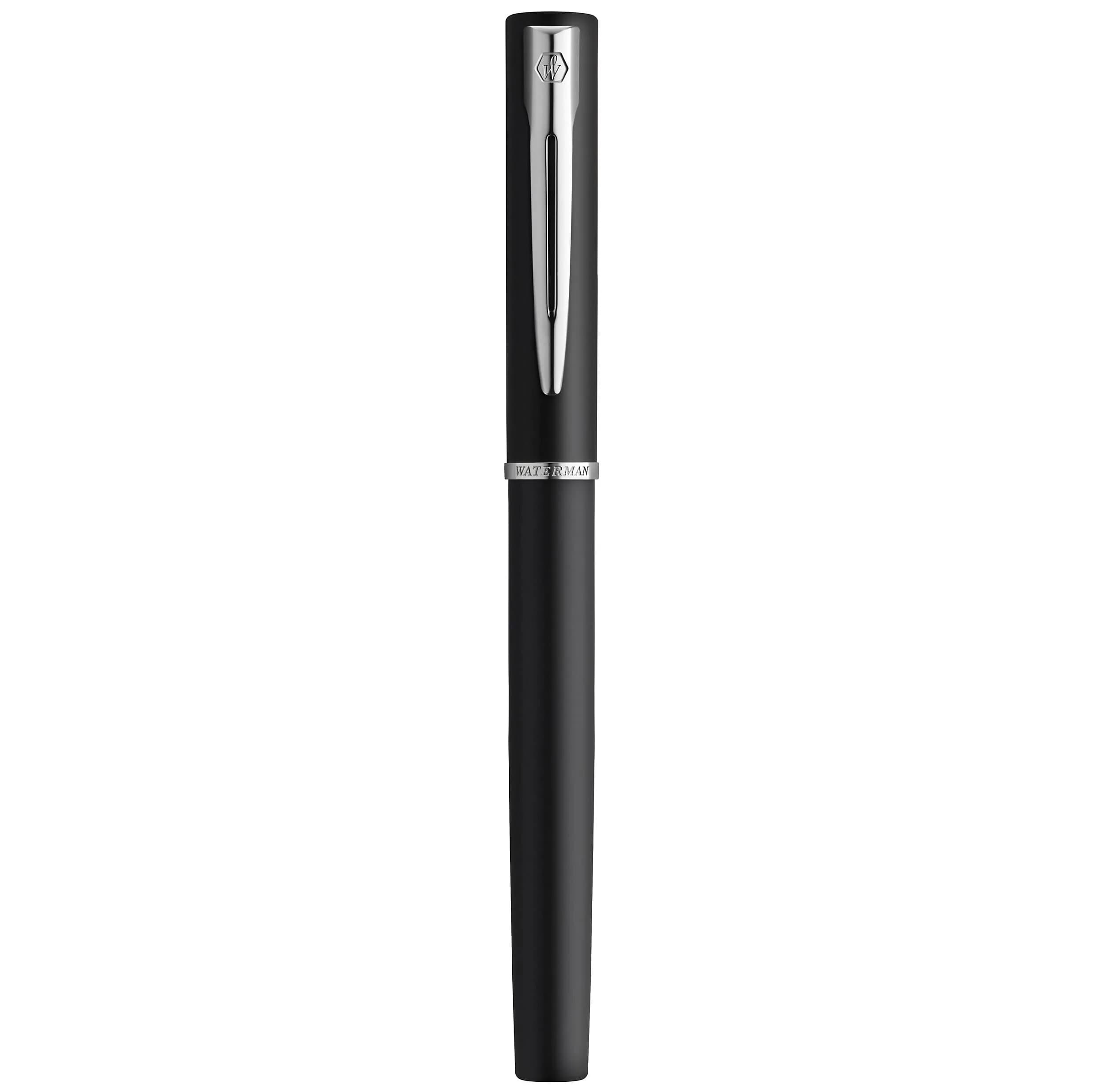 Waterman Allure Fountain Pen, Fine Point, Black Lacquer with Silver Trim | French-Crafted Writing Instrument - view 2