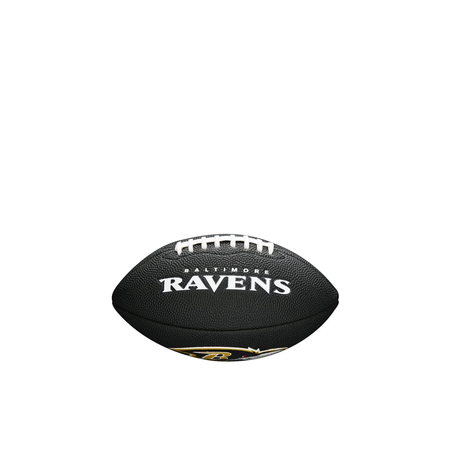 Wilson NFL Baltimore Ravens Mini Logo Football | Soft Touch Composite Cover, Black, Official Size