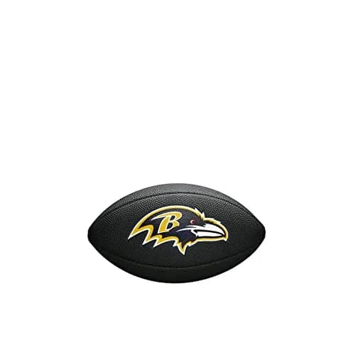 Wilson NFL Baltimore Ravens Mini Logo Football | Soft Touch Composite Cover, Black, Official Size thumbnail 3