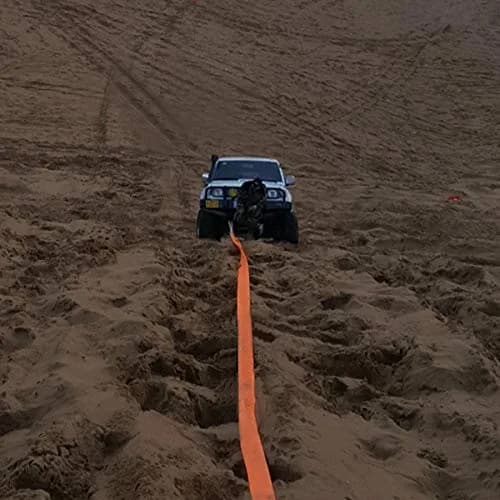 JCHL Heavy Duty Tow Strap 4" x 20ft (9072 kg / 20000 lbs) | Reinforced Loops, Storage Bag Included thumbnail 7