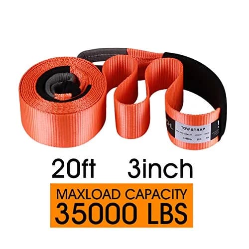 JCHL Heavy Duty Recovery Tow Strap 3" x 20ft (914 cm x 6.1 m) | 35,000 LBS (15,876 kg) Capacity thumbnail 2