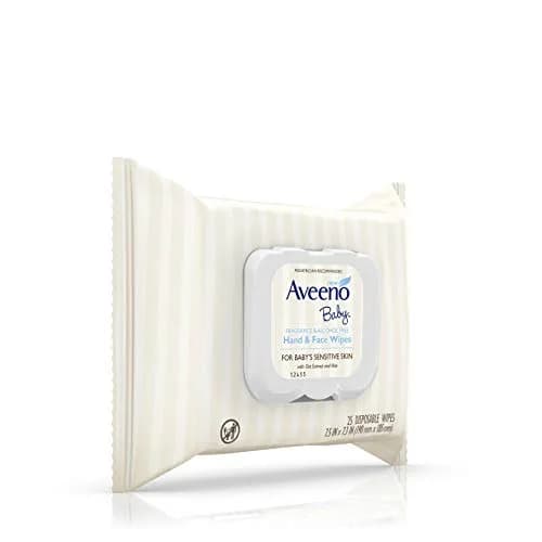 Aveeno Baby Hand & Face Wipes, 25 Count (Pack of 1) | Gentle, Fragrance-Free for Sensitive Skin thumbnail 7