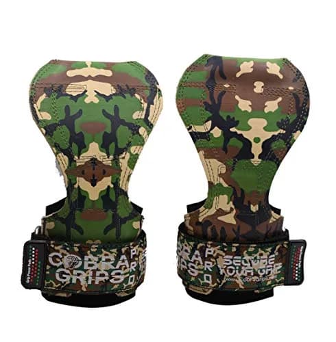 Cobra Grips Pro Green Camo Rubber Weight Lifting Gloves with Wrist Wraps - 5.5-8.75" Wrist Size - view 2