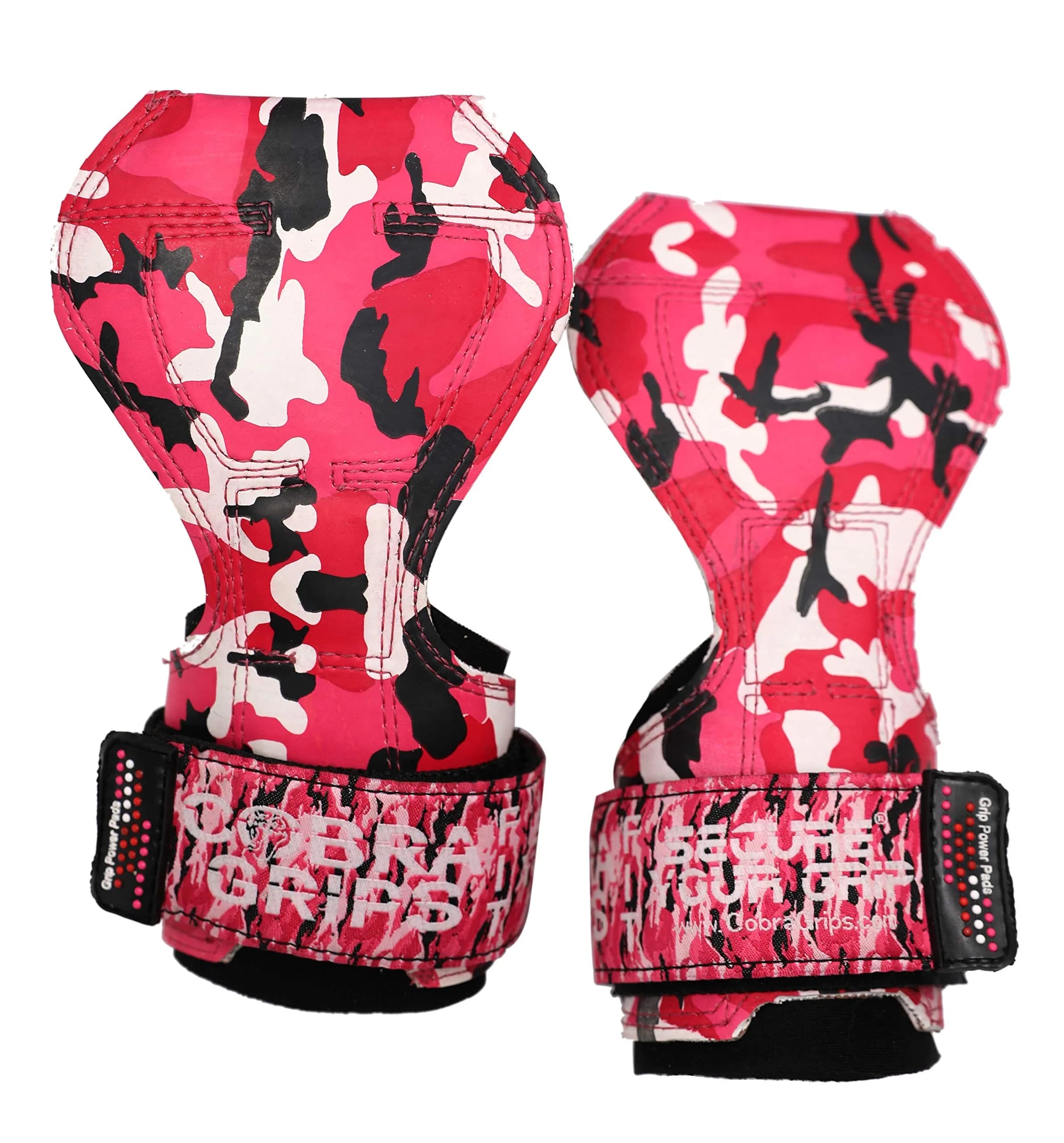 Cobra Grips FIT Pink Camo Rubber Weight Lifting Gloves with Wrist Wraps - 6mm Neoprene Padded, Unisex Adult (4.25-7.0" Wrist) - view 2