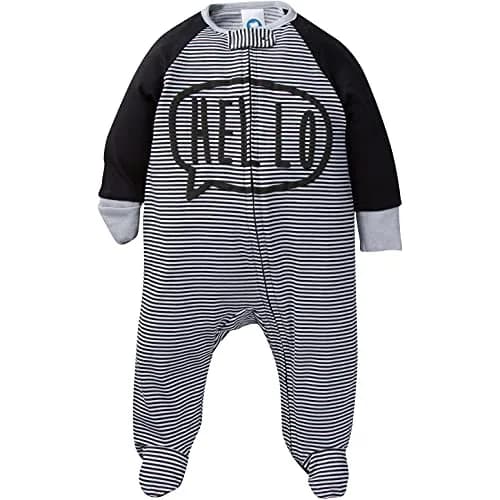 Gerber Baby Boys 4 Pack Sleep 'N Play Footie, Star, Preemie | Breathable 100% Cotton for Cozy Sleep thumbnail 2