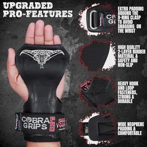 Cobra Grips FIT GREEN CAMO Rubber Weight Lifting Gloves with Wrist Wraps - 4.25-7.0" Wrist Size - view 3