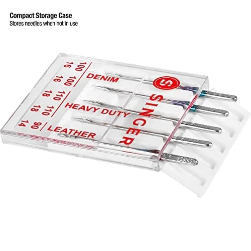 SINGER Universal Heavy Duty Machine Needles - 2 Packs (10 Needles Total) | For Denim, Leather, Heavy Fabrics thumbnail 3