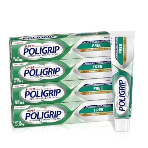 Super Poligrip Denture Adhesive Cream 2.4 oz | Strong All-Day Hold, Zinc-Free, Flavor-Free thumbnail 1