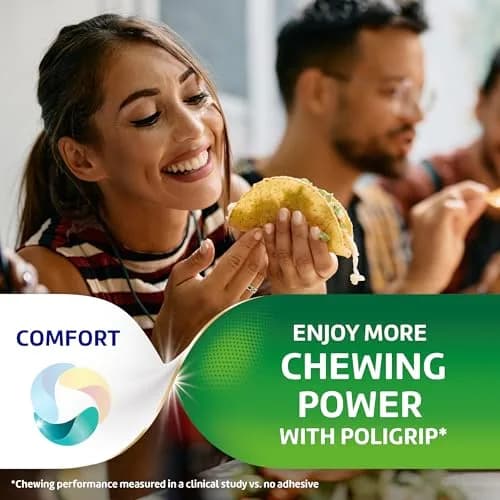 Super Poligrip Denture Adhesive Cream 2.4 oz | Strong All-Day Hold, Zinc-Free, Flavor-Free thumbnail 5