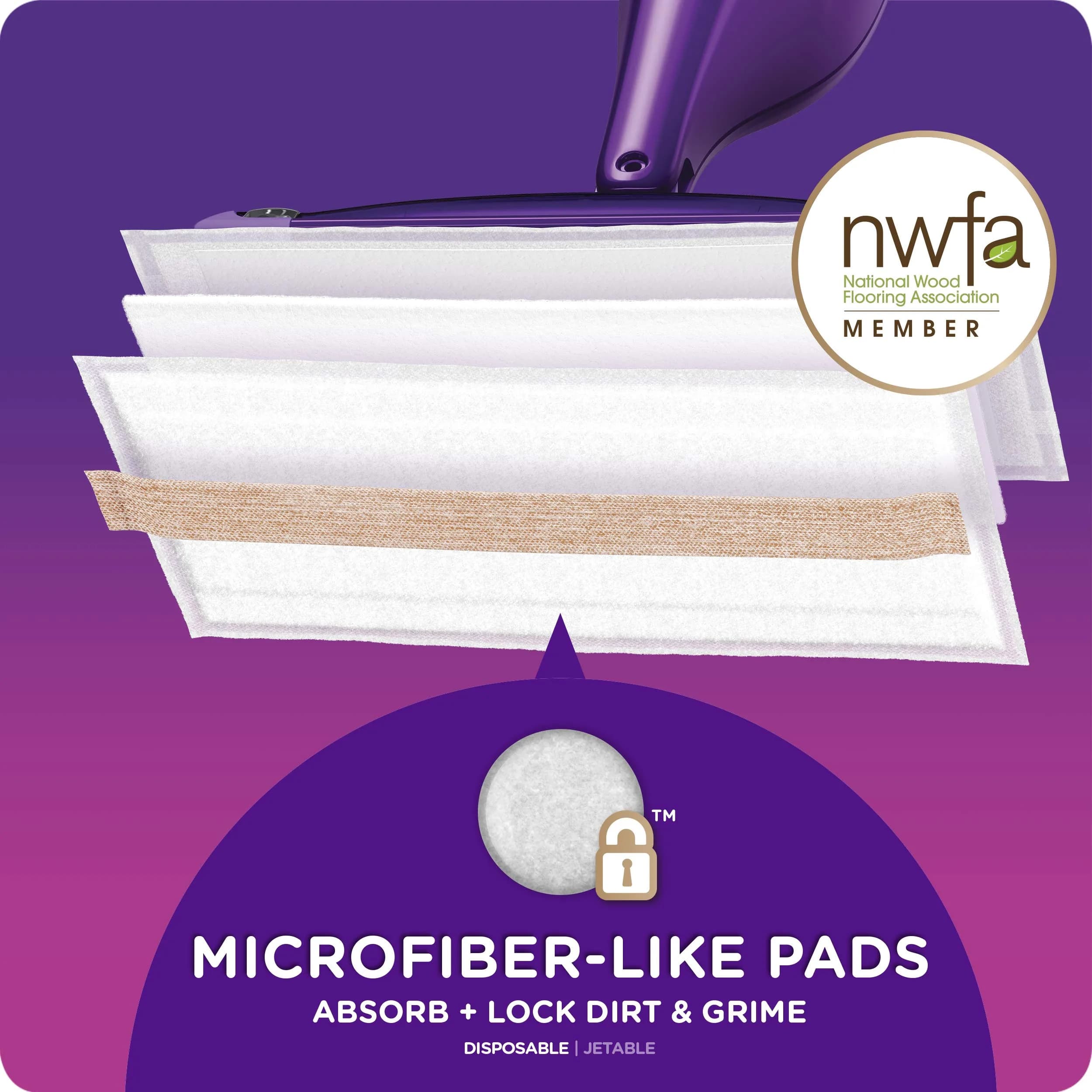 Swiffer WetJet Mops for Floor Cleaning, Hardwood Floor Cleaner Spray Mop Pad Refill, 20 Count | USA Imported Mop - view 6