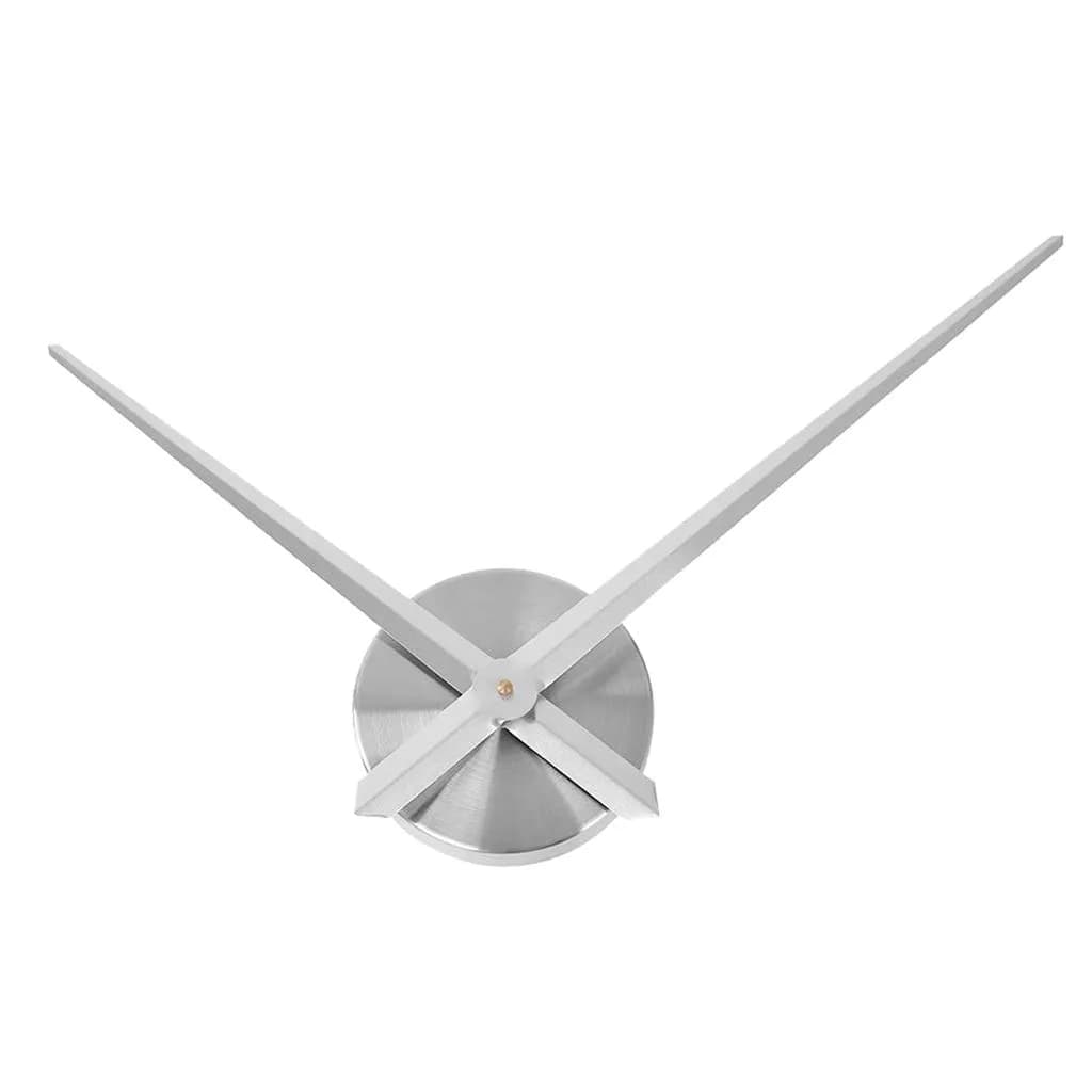 AILILIFE 3D Clock Hands Mechanism with 12.21" Hour & 15.35" Minute Hands | Silver Metal Spade Style — Alat001-silver