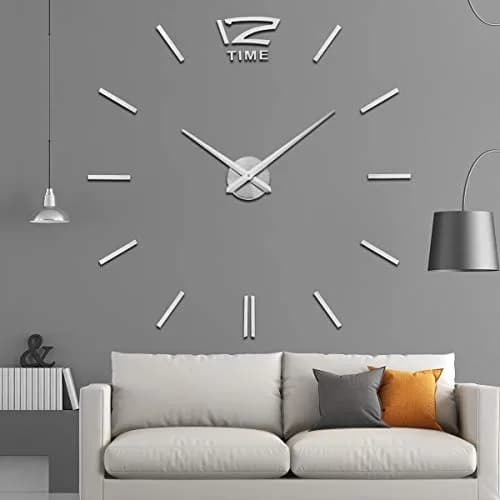 AILILIFE 3D Clock Hands Mechanism with 12.21" Hour & 15.35" Minute Hands | Silver Metal Spade Style thumbnail 5