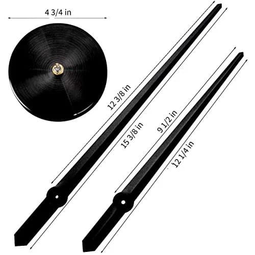 AILILIFE Large 3D Clock Hands & Movement Kit 39cm (15.35") | Modern Spade Design for DIY Wall Clocks thumbnail 3