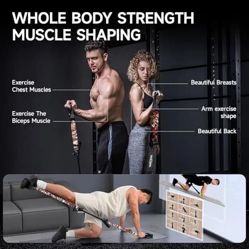 INNSTAR Multi-Function Resistance Bands 33.5" | Full Body Workout, Adjustable, USA Import (Desert 198LBS) thumbnail 3