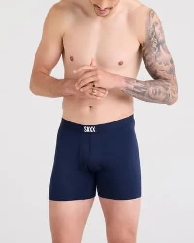 SAXX Underwear Co. Men's Ultra Super Soft Boxer Brief Fly 3-Pack | Mid Rise, Relaxed Fit, Medium thumbnail 2